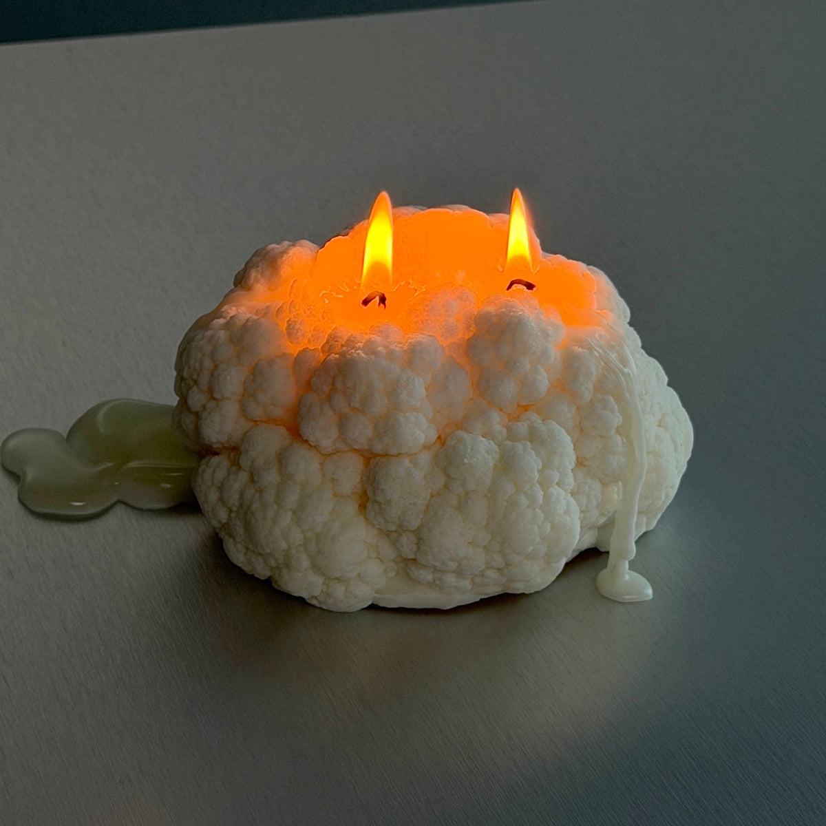 big cauliflower soy wax candle