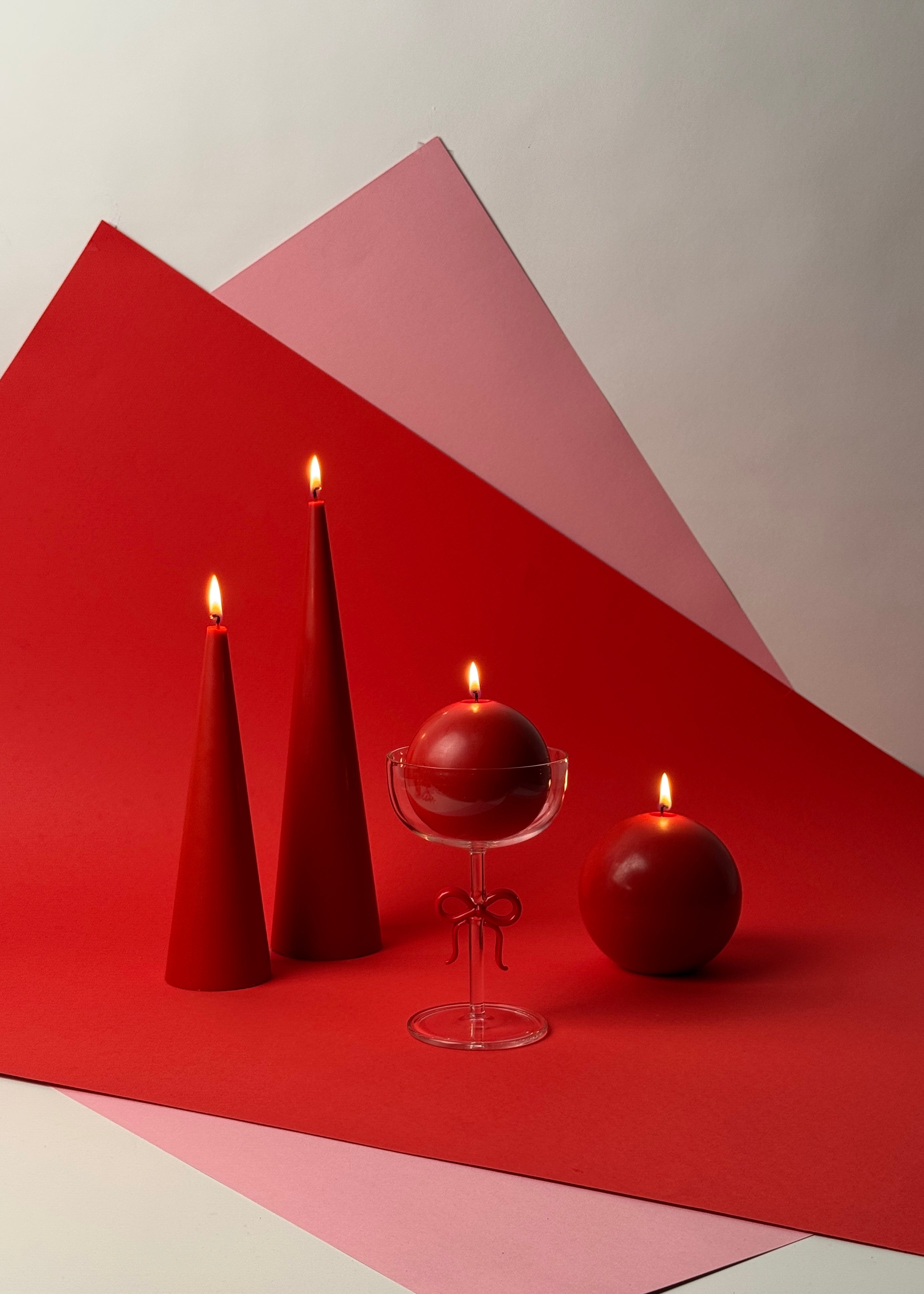 bubble red candle